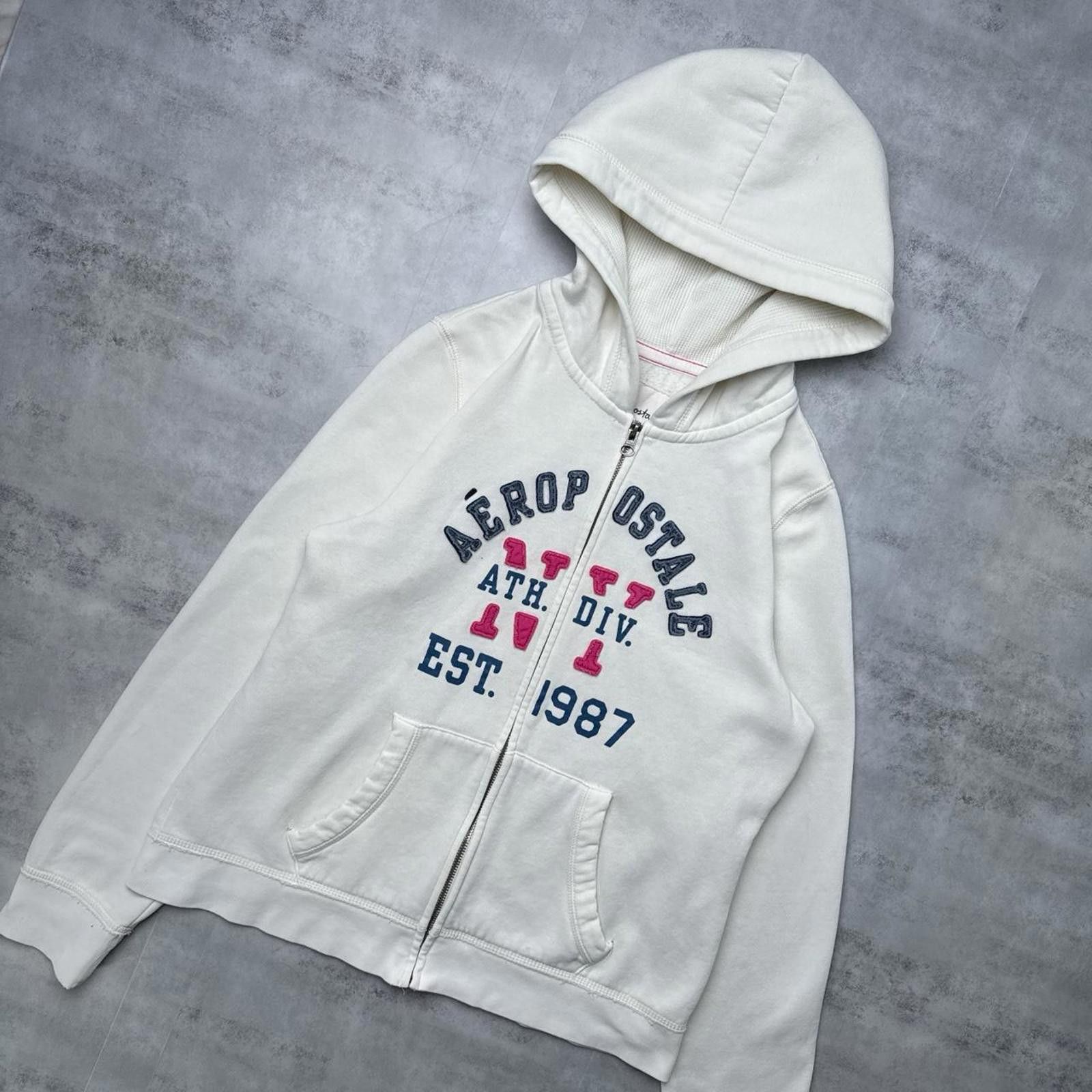 Aeropostale Y2K Aeropostale 00s White zip up jacket Size XL / US 12-14 / IT 48-50 - 7 Thumbnail