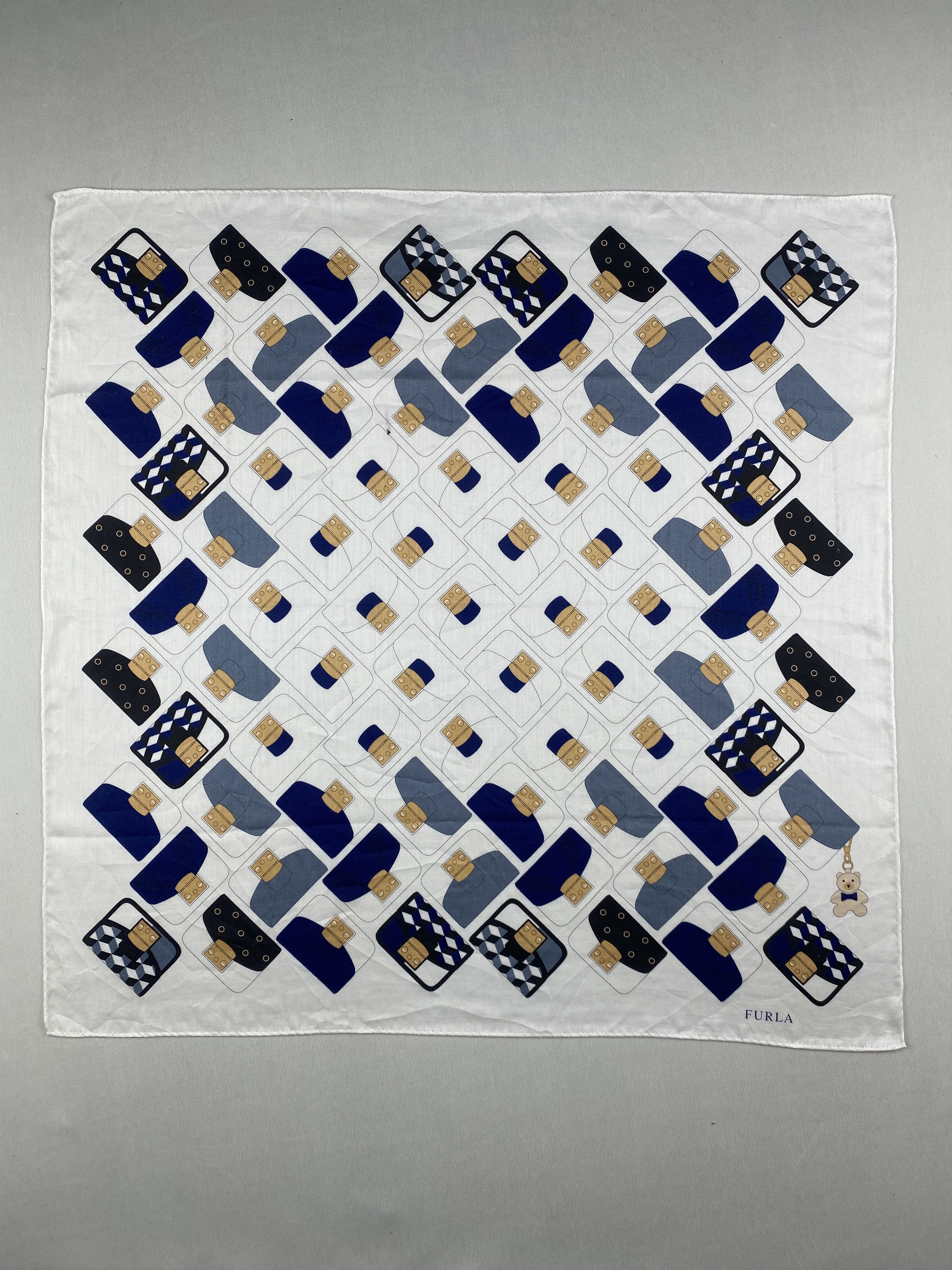 Furla Vintage Furla Handkerchief Pocket Square Bandana HM0036 Size ONE SIZE - 1 Thumbnail
