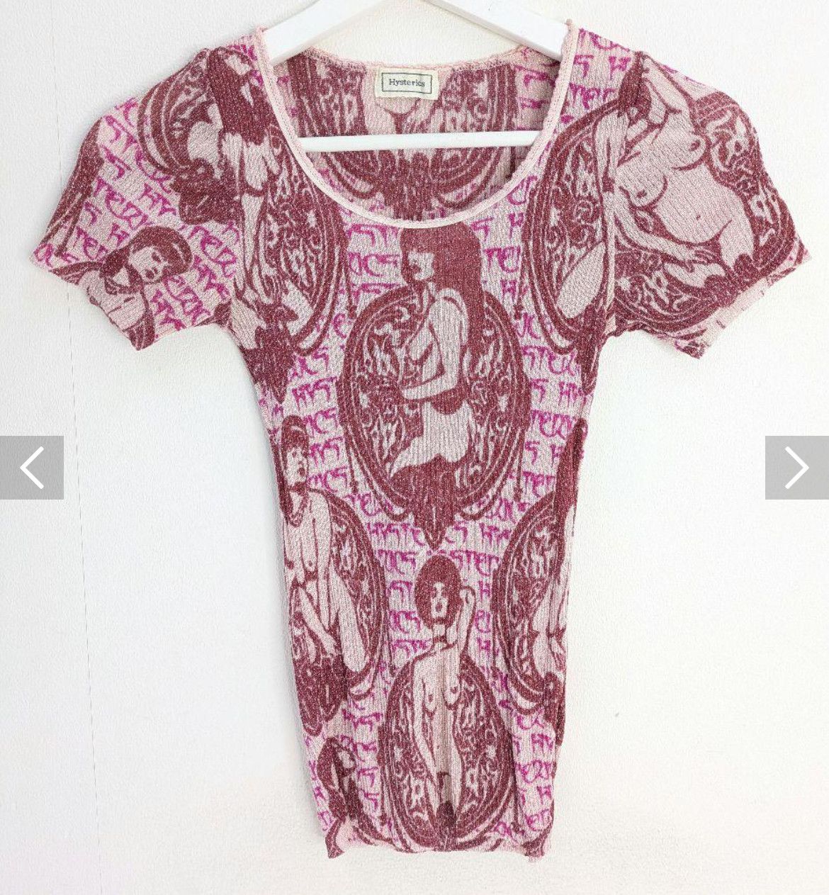Hysteric Glamour VINTAGE NUDE WOMEN SPARKLY HYSTERIC GLAMOUR TOP Size ONE SIZE - 1 Thumbnail