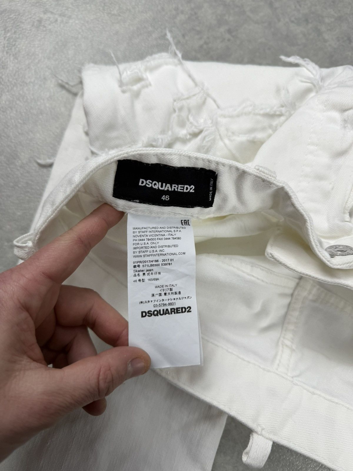 Dsquared2 Dsquared2 Skater Jeans White Distressed Patchwork Size 46 Size US 29 - 14 Thumbnail