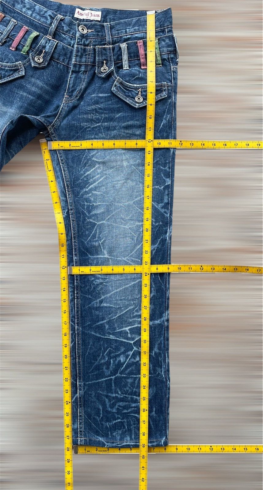 Japanese Brand ANTFUI DOUBLE WAIST JEANS Size US 31 - 10 Thumbnail