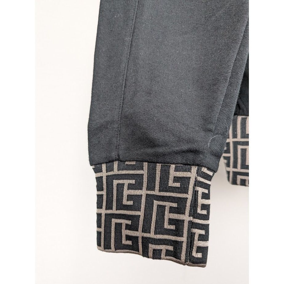 Balmain o1rshd1 Q:2 / Pullover Hoodie With Monogram Logo Trim Black Size US M / EU 48-50 / 2 - 7 Thumbnail