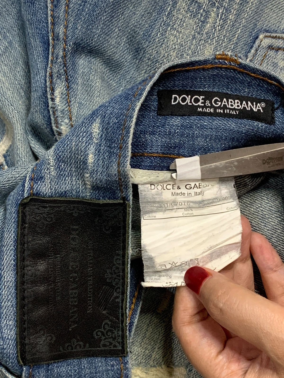 Dolce & Gabbana Vintage Italy Dolce Gabbana Mud Wash Distressed Baggy Jeans Size US 35 - 10 Thumbnail