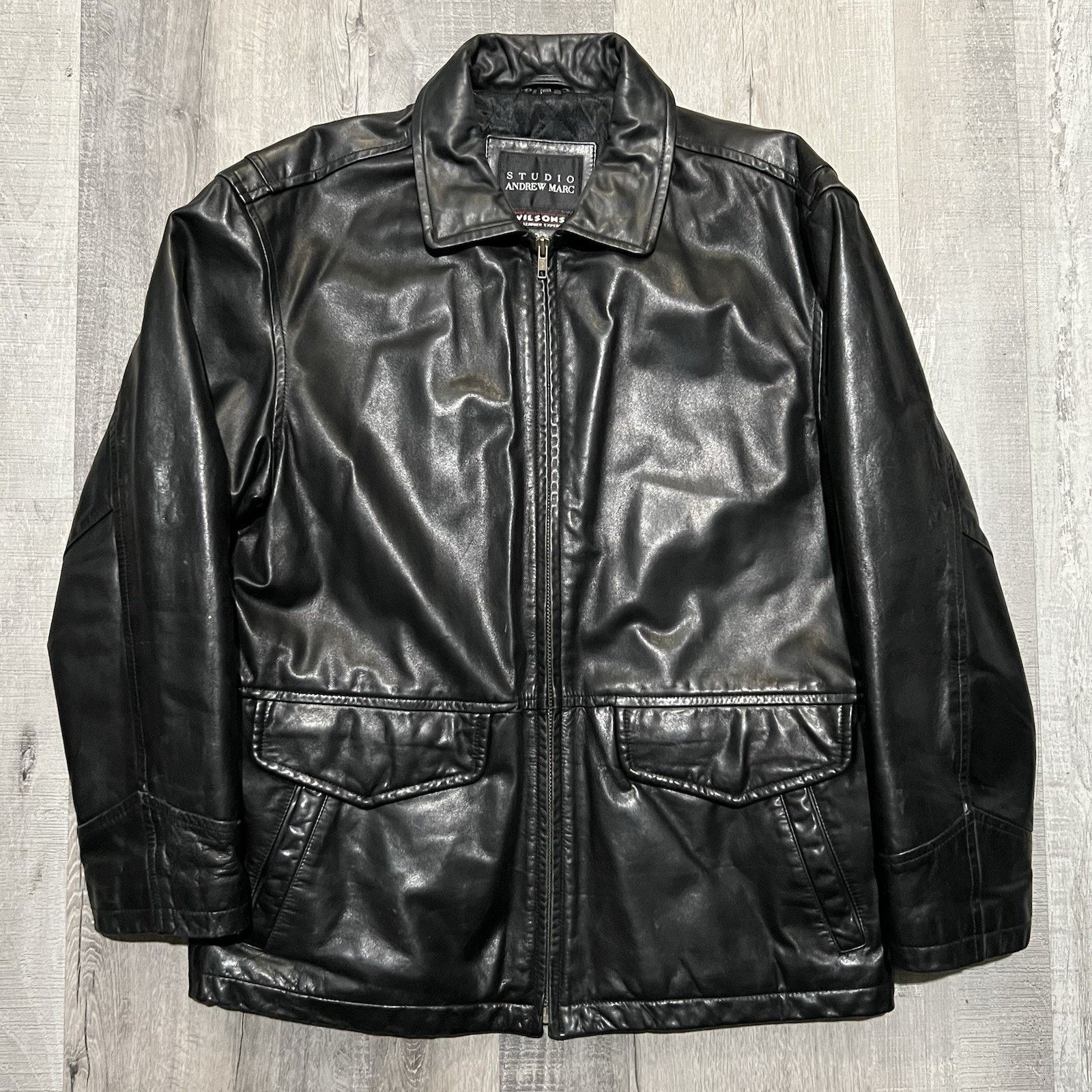 Andrew Marc Vintage Andrew Marc Studio Wilsons Black Leather M Size US M / EU 48-50 / 2 - 1 Thumbnail