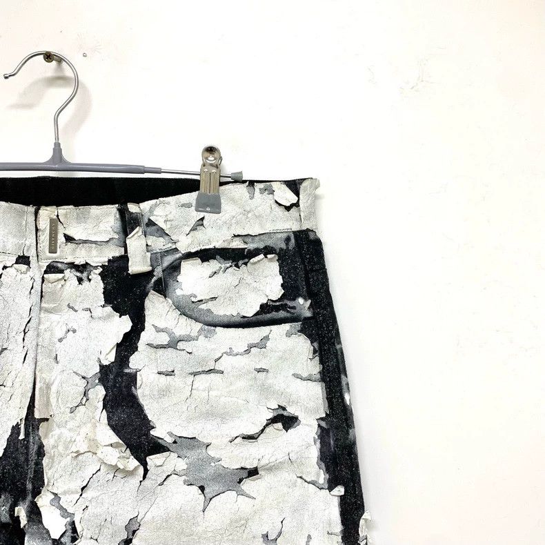 Givenchy Givenchy Plaster Paint Burst Destroyed Denim Pants 2506-Nex Size US 33 - 6 Thumbnail