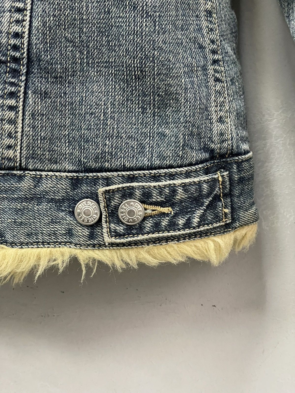 Diesel Diesel Denim distressed fur faux jacket y2k Size S / US 4 / IT 40 - 15 Thumbnail