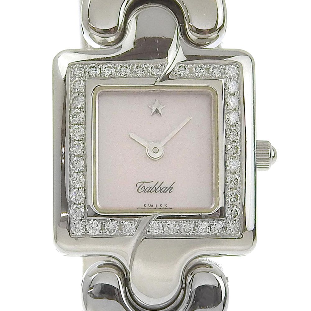 Other Other Tabbah Bezel Diamond Stainless Steel Watch Metal Quartz DUTY FREE for USA Size ONE SIZE - 1 Thumbnail