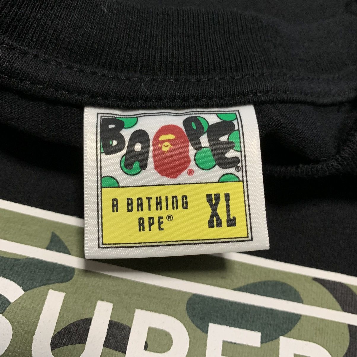 Bape Bape XL Busy Works Super Black Tee A Bathing Ape Size US XL / EU 56 / 4 - 4 Thumbnail
