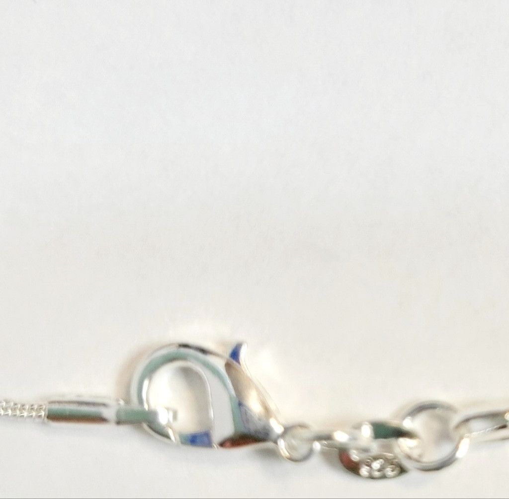 Handmade Light blue crystal rhinestone 925 sterling silver necklace Size ONE SIZE - 4 Thumbnail