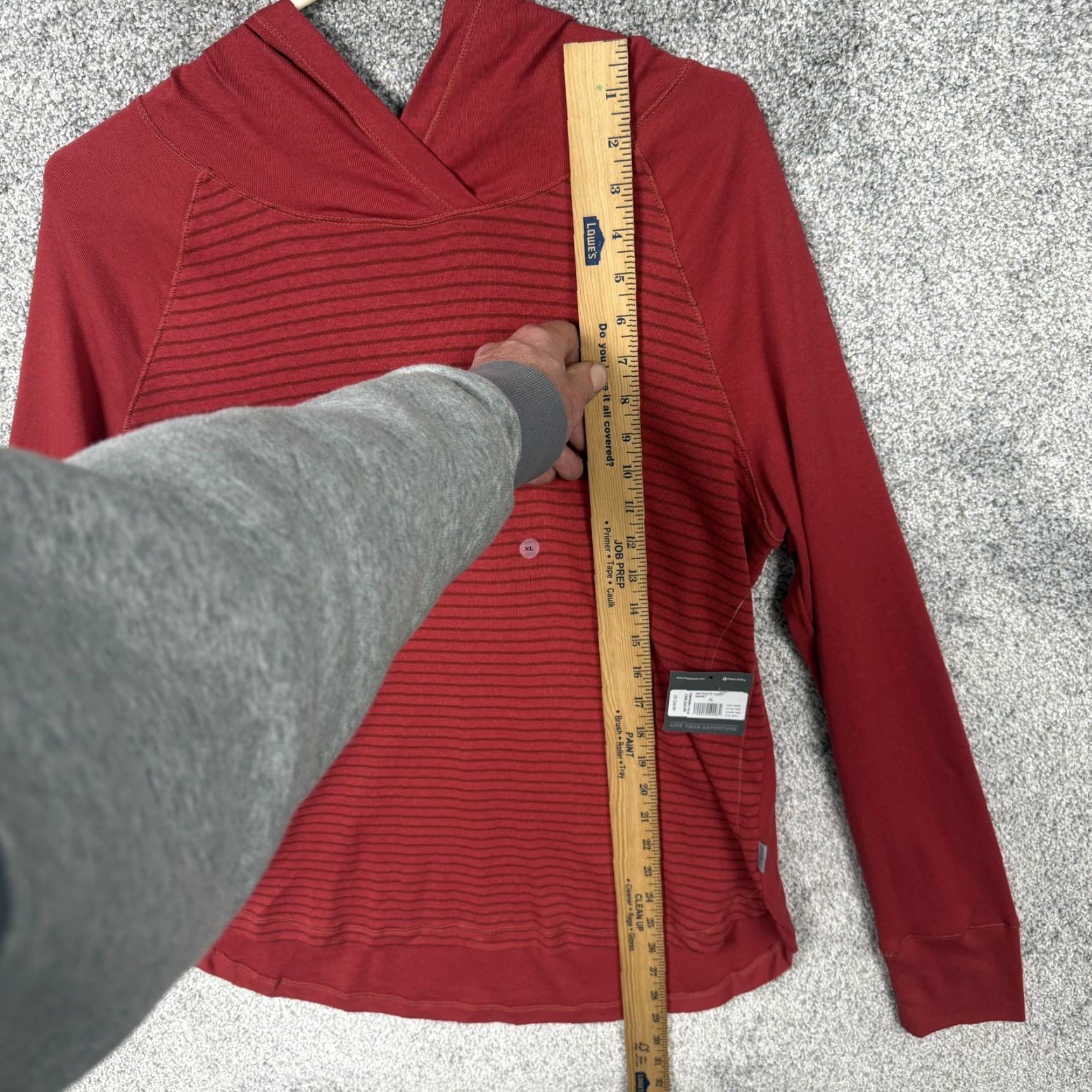 Eddie Bauer VINTAGE? No. Eddie Bauer Hoodie Womens XL Red Striped Pullover Preppy Cabincore Granola Girl Size XL / US 12-14 / IT 48-50 - 4 Thumbnail