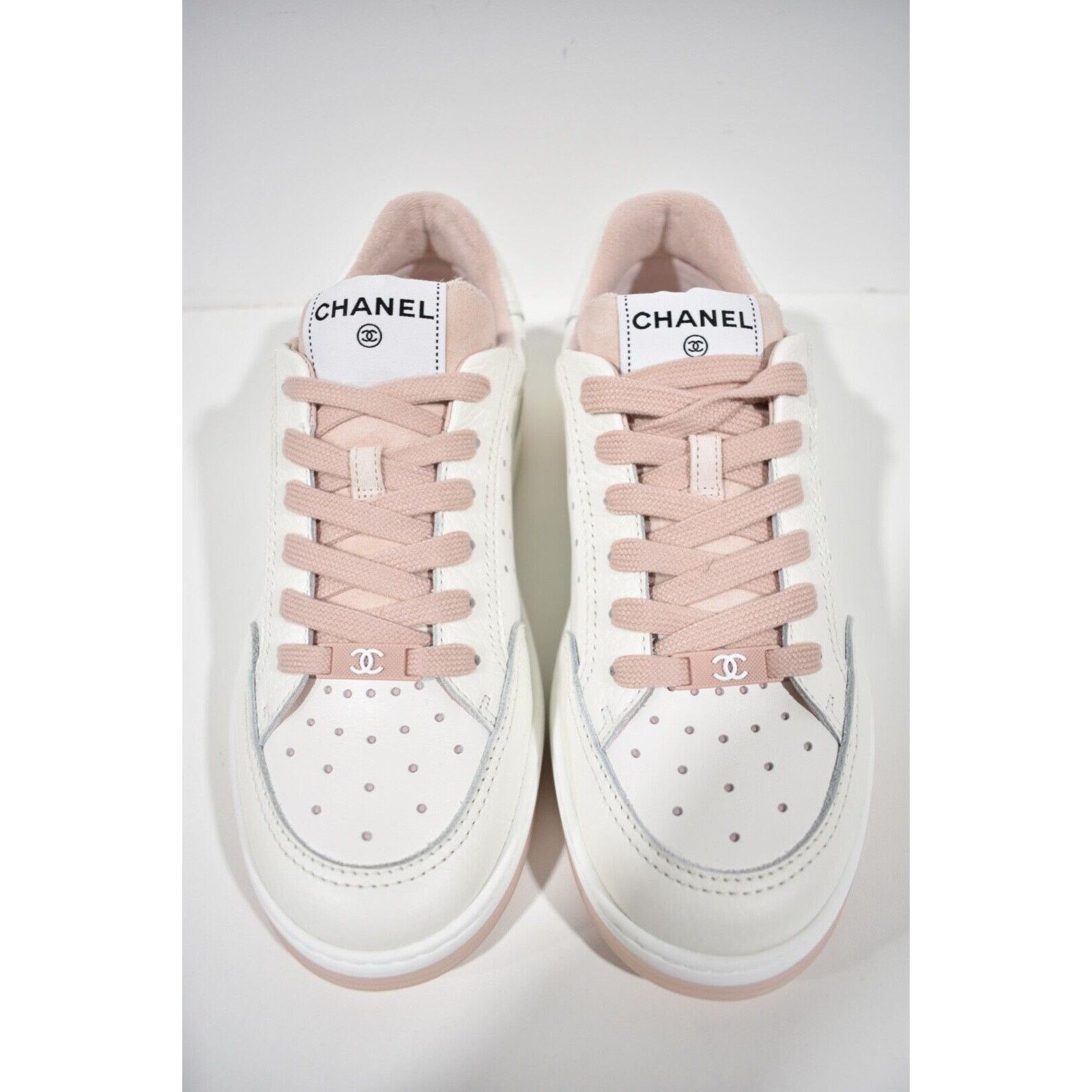 Chanel 22P CC Flat Lace Up Tie Runner Trainer Sneaker 40 Size US 10 / IT 40 - 4 Thumbnail