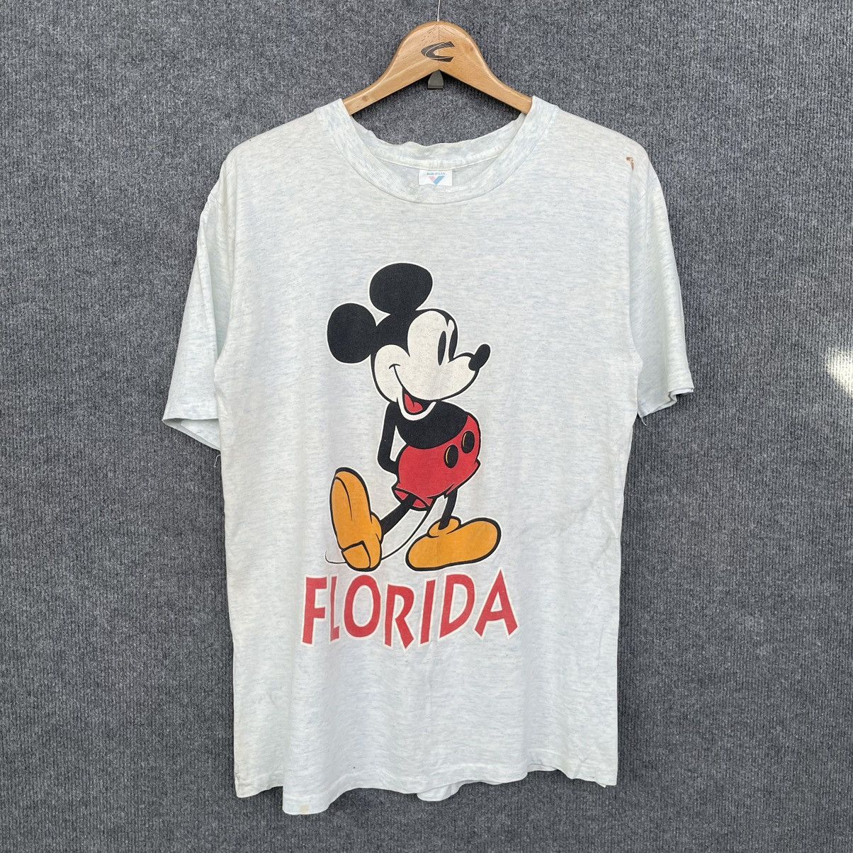 Mickey Mouse × Vintage 1990s Jostens Mickey Mouse Florida T Shirt Size US M / EU 48-50 / 2 - 1 Thumbnail