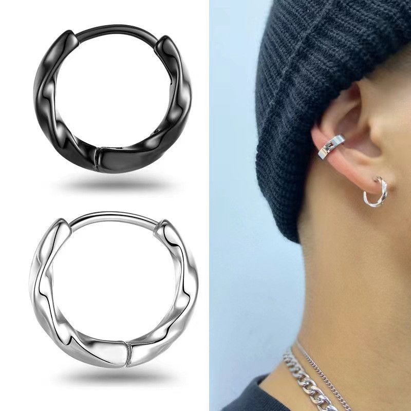 Jewelry × Sterling Silver New Trend Earrings One Pairs Chrome Jewelry Size ONE SIZE - 1 Thumbnail