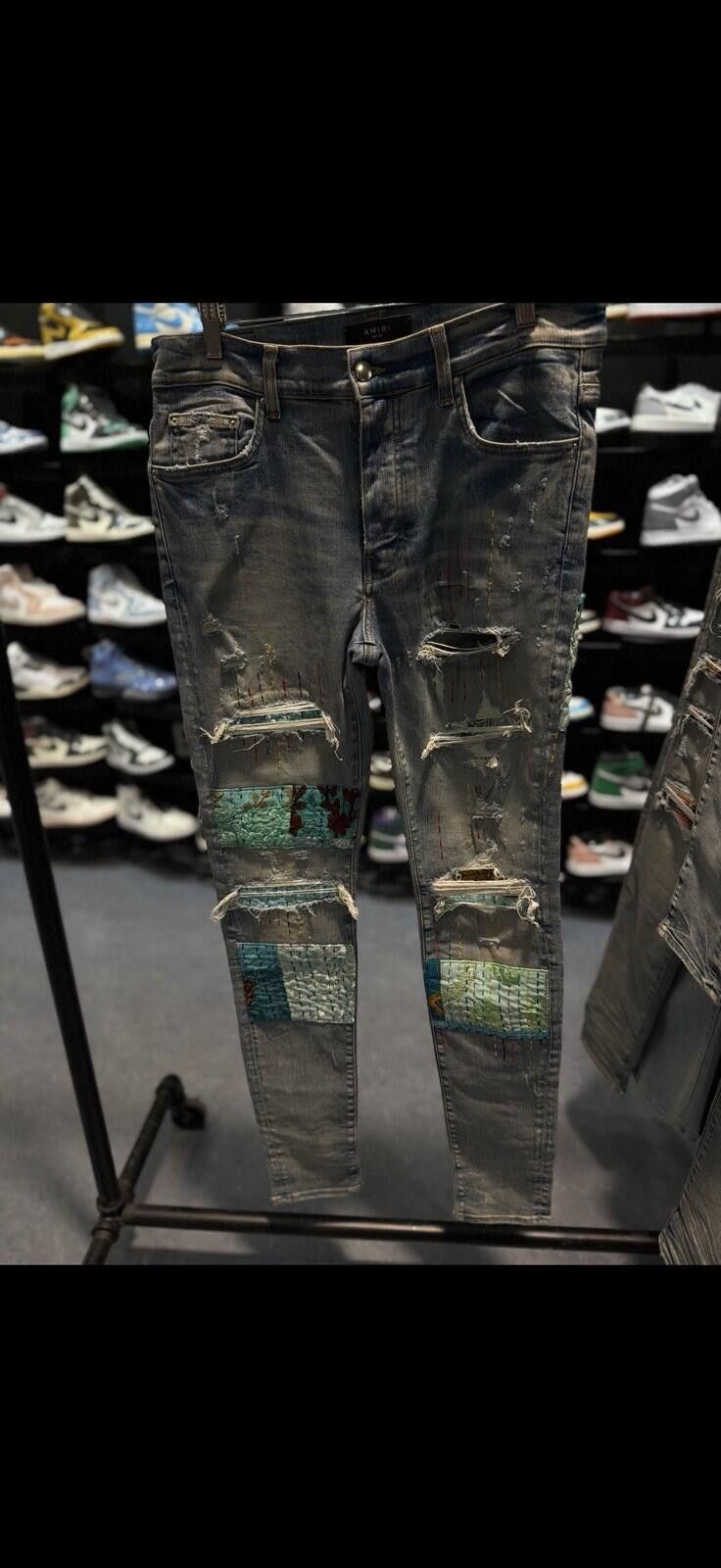 Amiri Size 33 - Amiri Blue Pants Patch Jeans 100% Authentic Size US 33 - 1 Thumbnail
