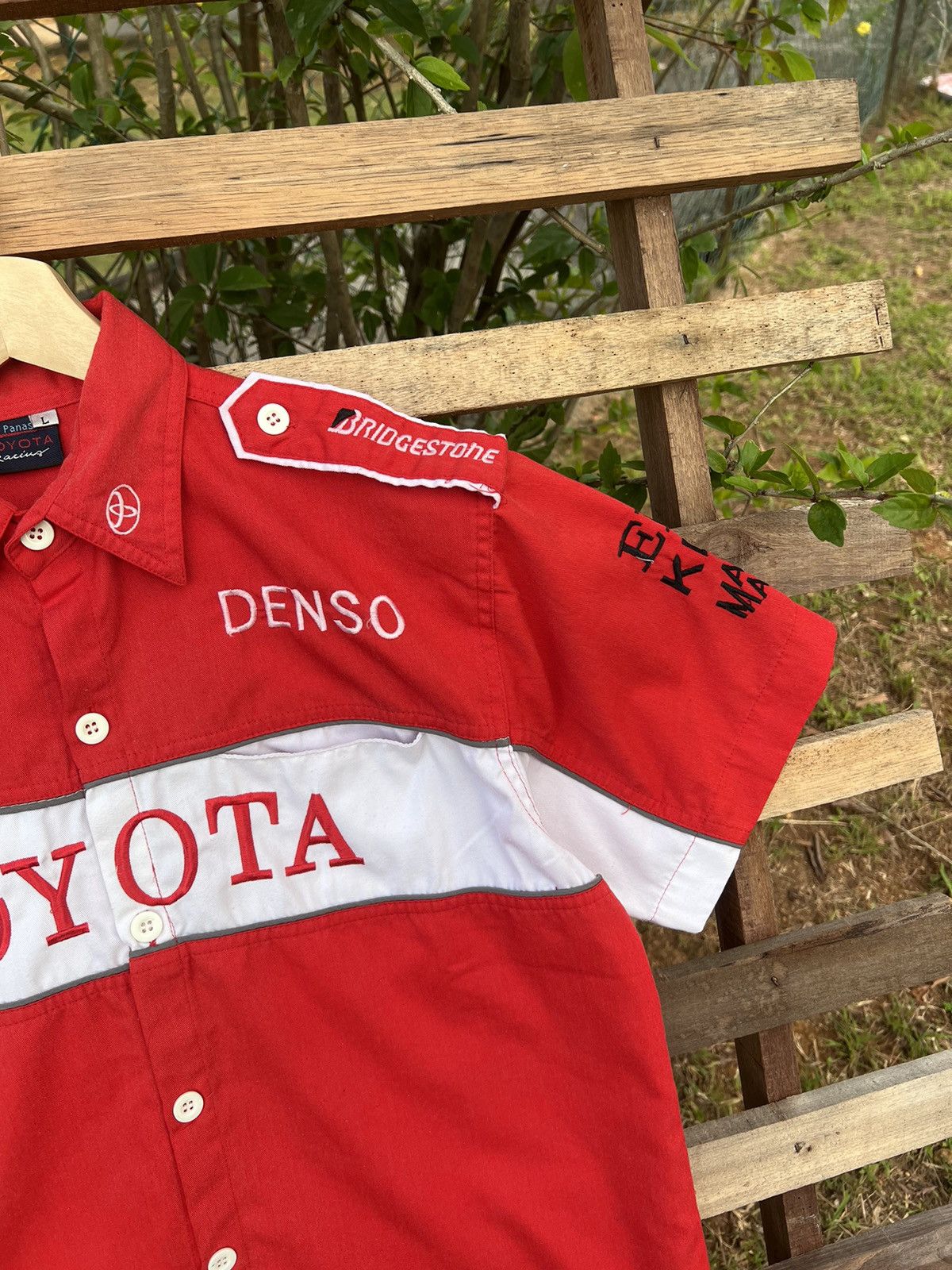 Japanese Brand Toyota Panasonic Formula 1 Racing Shirt Button Up Size US L / EU 52-54 / 3 - 6 Thumbnail