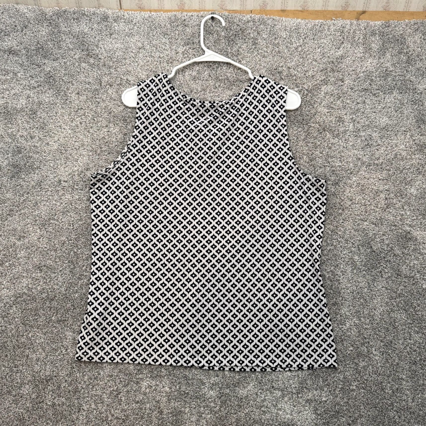 Vintage VINTAGE Rafaella Shirts Womens XL Blue Geometric Sleeveless Blouse 90s Retro Mod Business Casual Pleated Size XL / US 12-14 / IT 48-50 - 7 Thumbnail