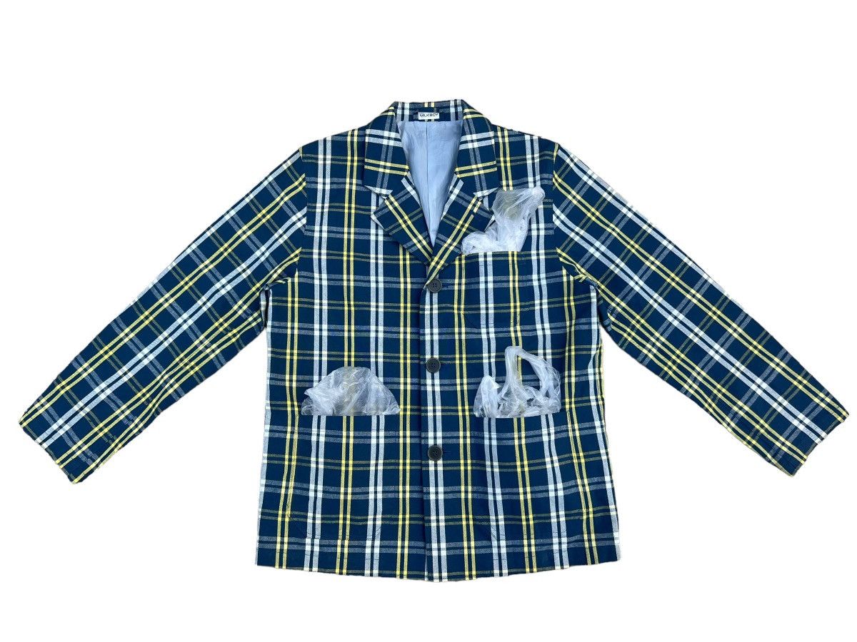 Vintage Vintage MILKBOY Japan Tartan Plaid Button Chore acket Coat Size US L / EU 52-54 / 3 - 4 Thumbnail