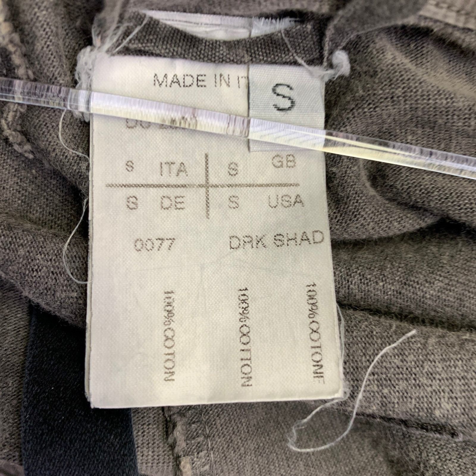 Rick Owens Drkshdw Size S Grey Cotton Drop Crotch Drawstring Casual Pants Size US 27 - 6 Thumbnail