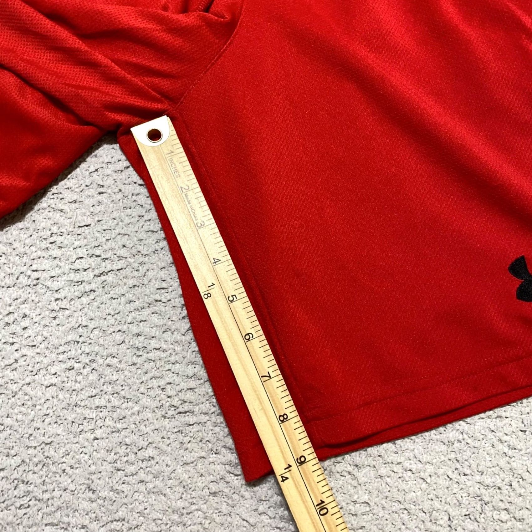 Under Armour Under Armour Mens Small Shorts Red Athletic Inseam 9" Elastic Waist Pockets Sports Logo 9 in 3/4 Size US 29 - 5 Thumbnail