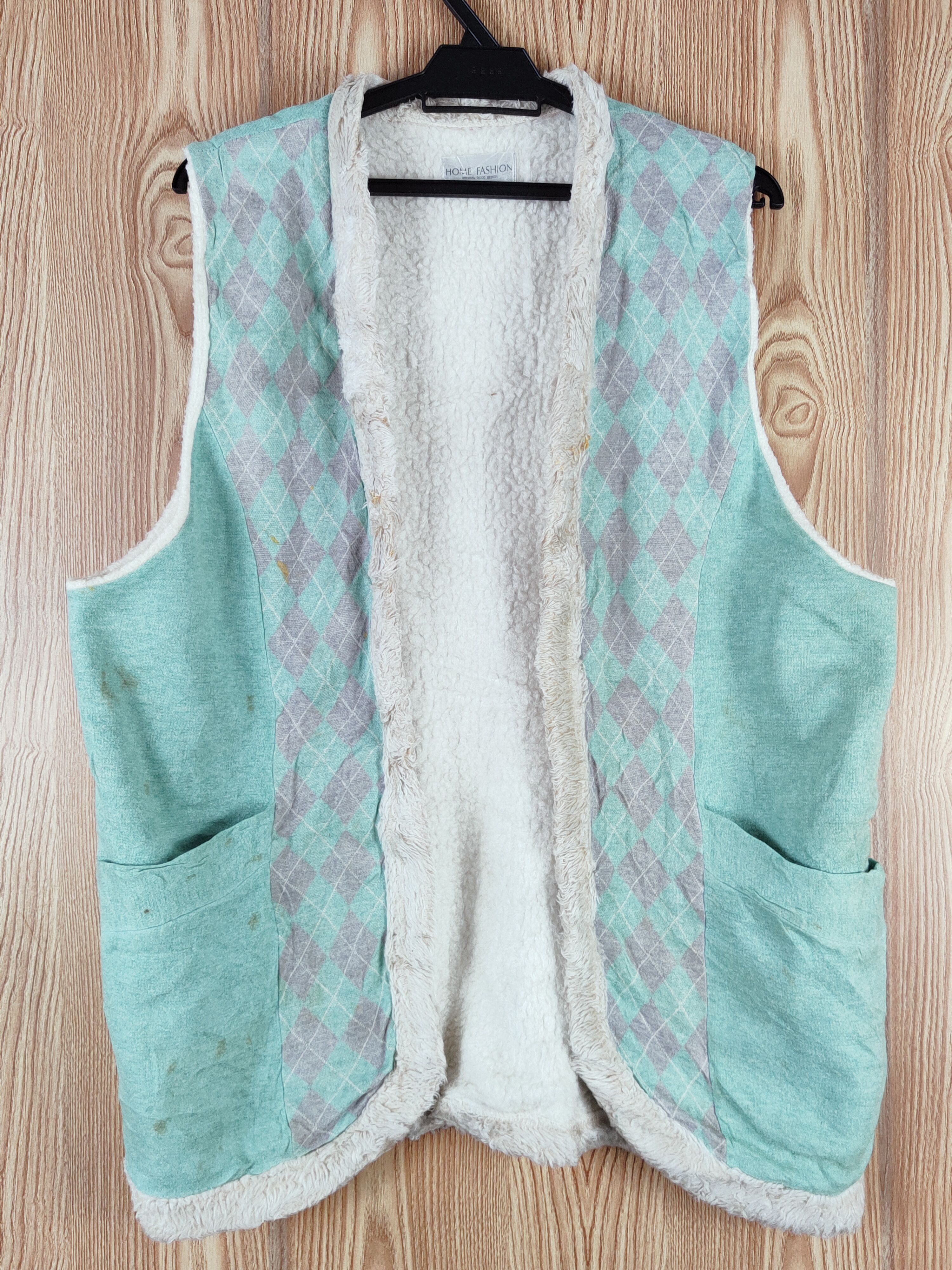Japanese Brand × Vintage Vintage 💥 Home Fashion Turquoise Vests Size US L / EU 52-54 / 3 - 1 Thumbnail