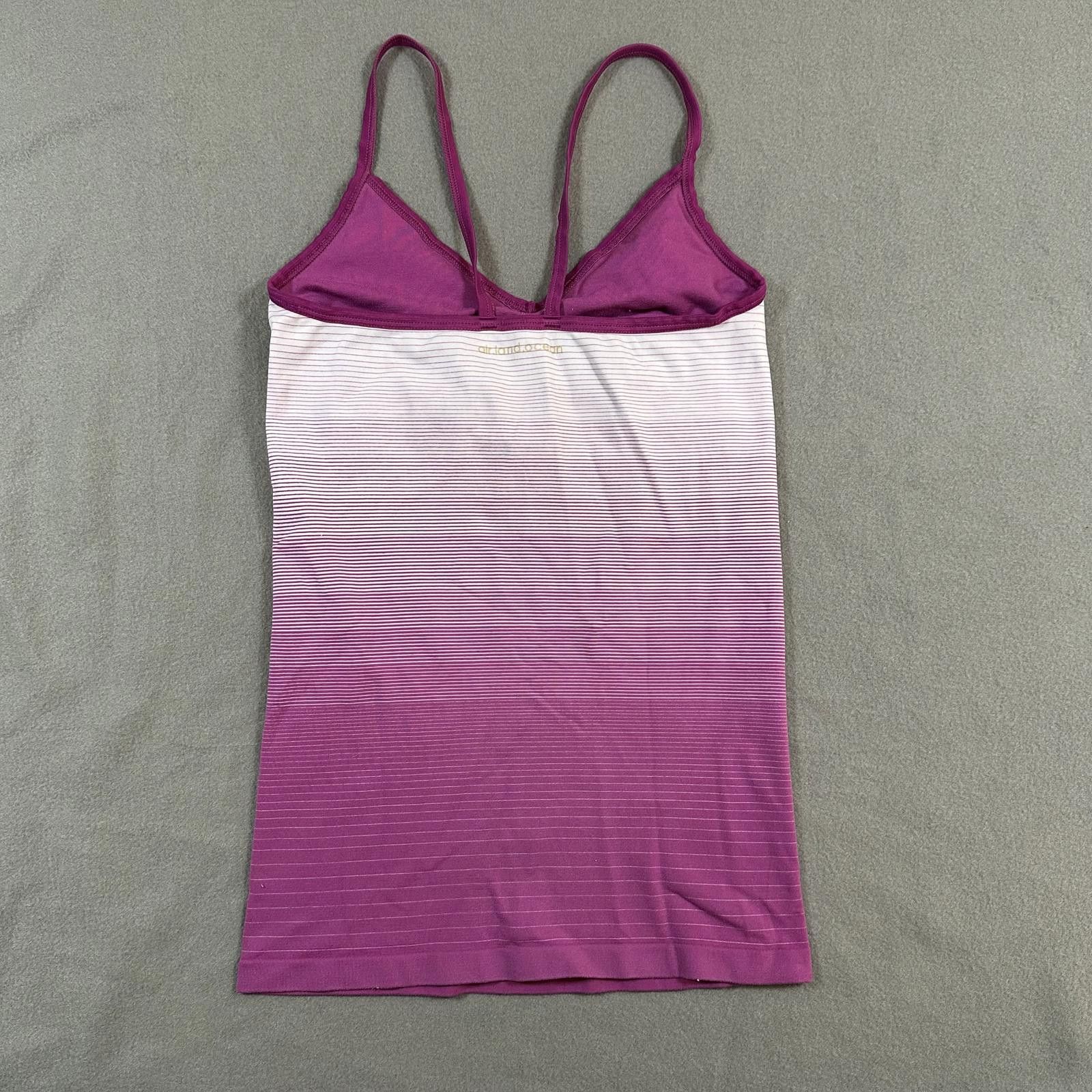 Alo Alo Women’s Tank Top Pink White Stripes Medium Size M / US 6-8 / IT 42-44 - 2 Thumbnail