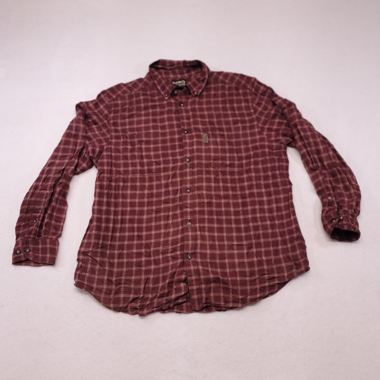 Guide Series Guide Series Windowpane Flannel Shirt Mens Size Large L Red Size US L / EU 52-54 / 3 - 2 Thumbnail