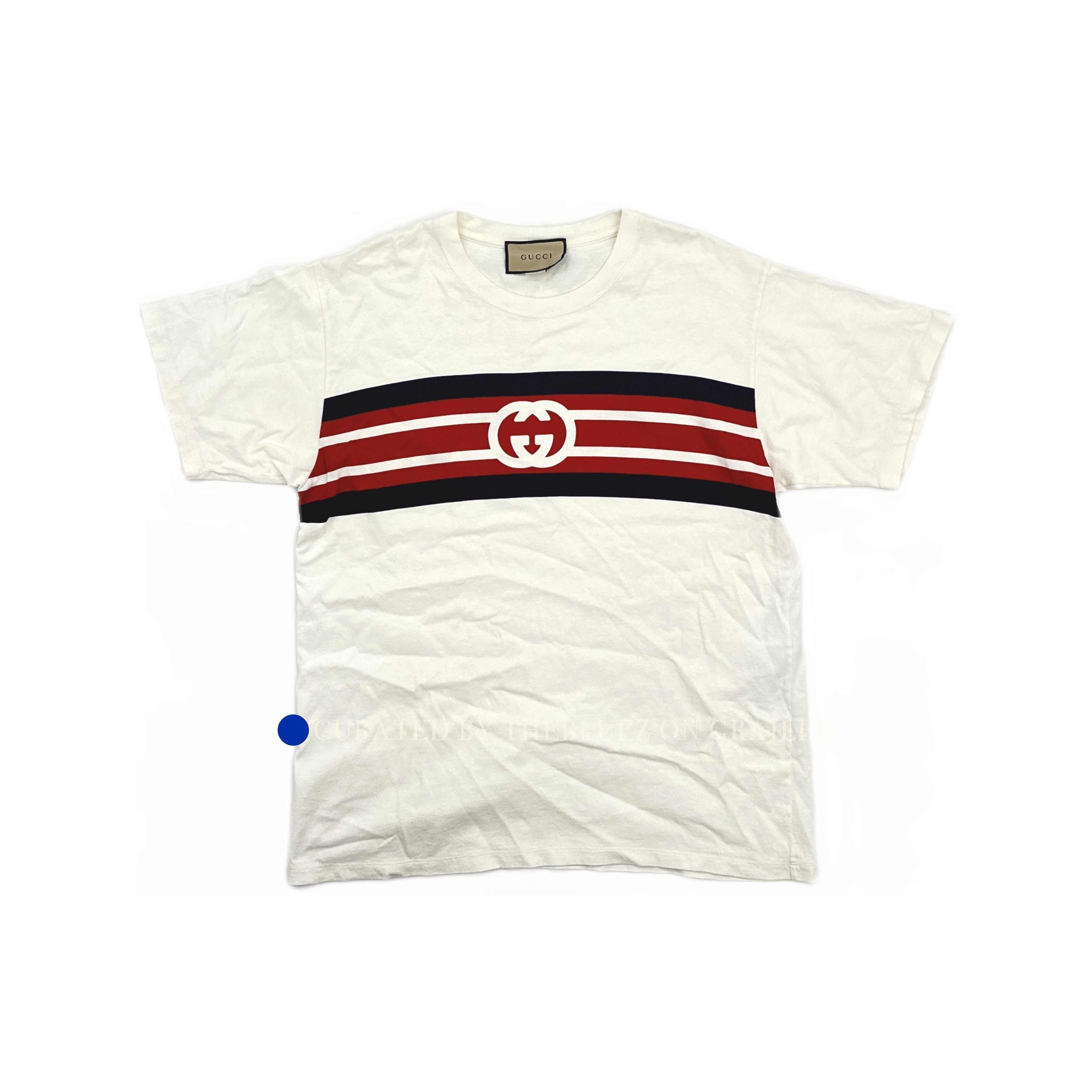 Gucci Classic Striped Logo T-Shirt in White Size US XS / EU 42 / 0 - 1 Preview