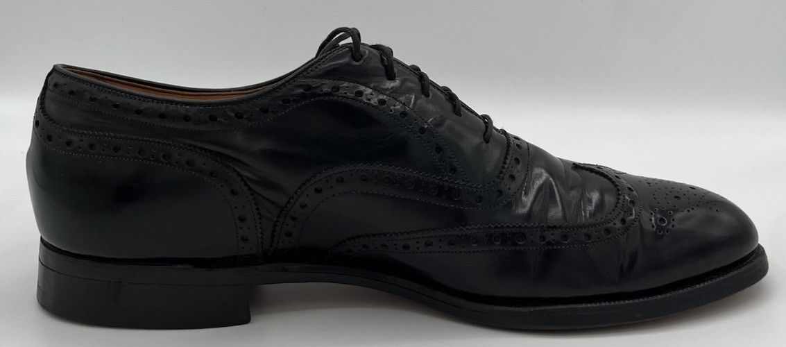 Johnston & Murphy Vtg Johnston & Murphy Aristocraft Black Shell Cordovan 10C Size US 10 / EU 43 - 7 Thumbnail