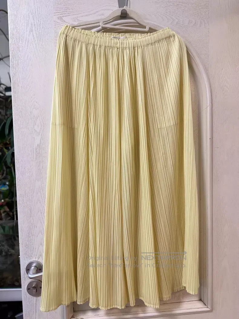 Issey Miyake Issey Miyake size:3 Yellow Wide-Leg Pants Size 31" - 1 Thumbnail