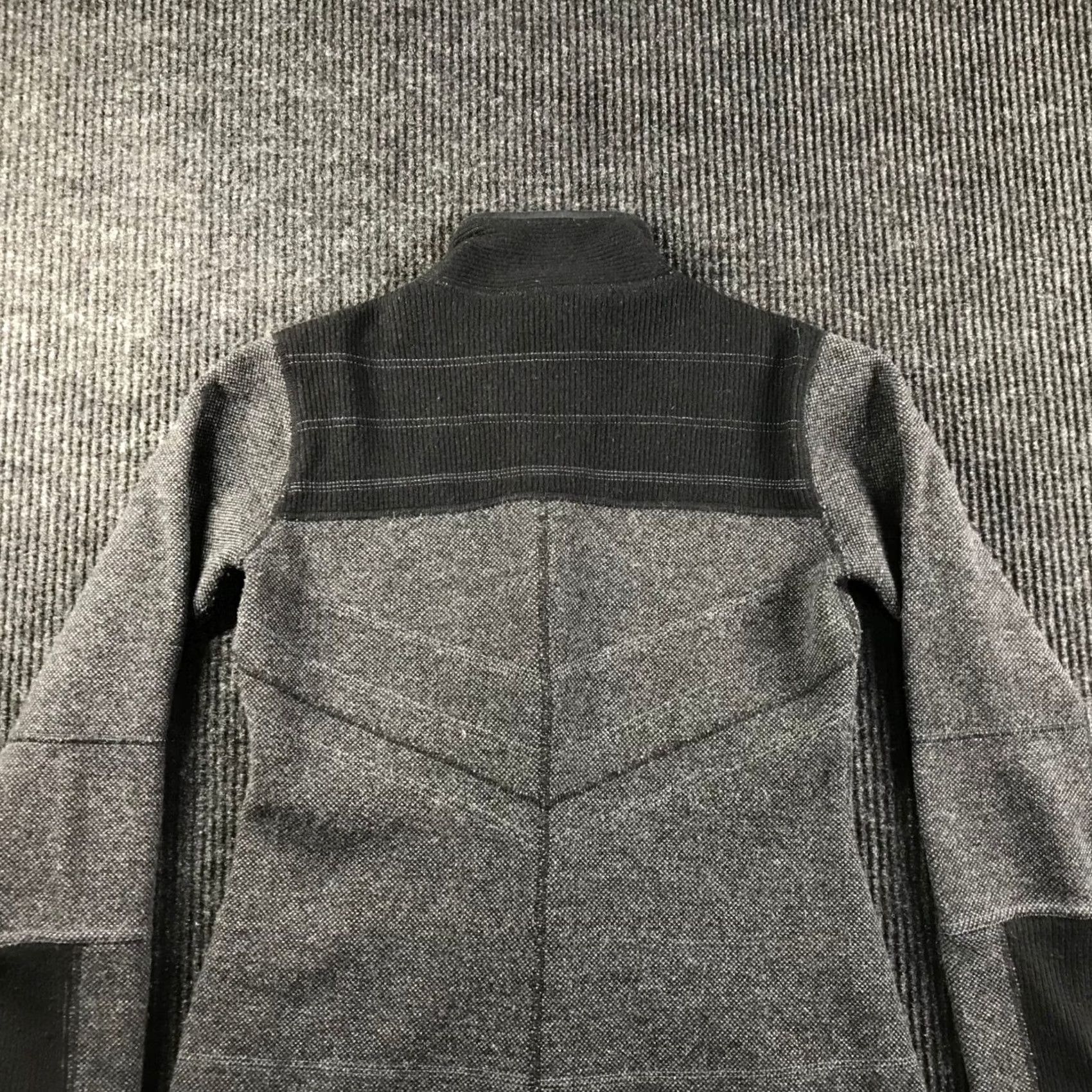 Vintage Title Nine Womens Asymmetrical Zip Wool Blend Fleece Jacket Gray Black Small Size S / US 4 / IT 40 - 5 Thumbnail
