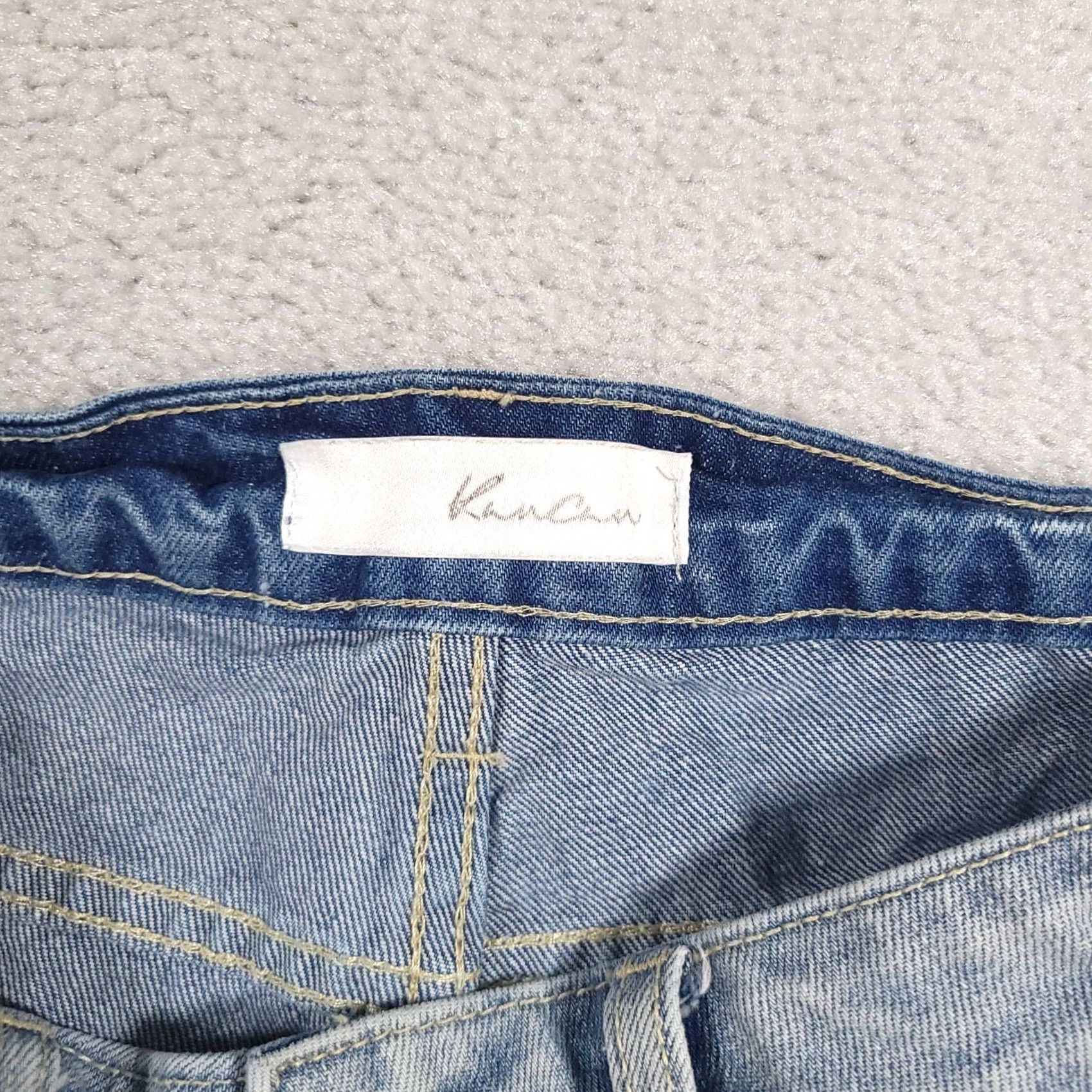Vintage VINTAGE KanCan Shorts Womens XS Blue Distressed Denim High Rise Raw Hem Ripped Cutoff Size 26" / US 2 / IT 38 - 4 Thumbnail