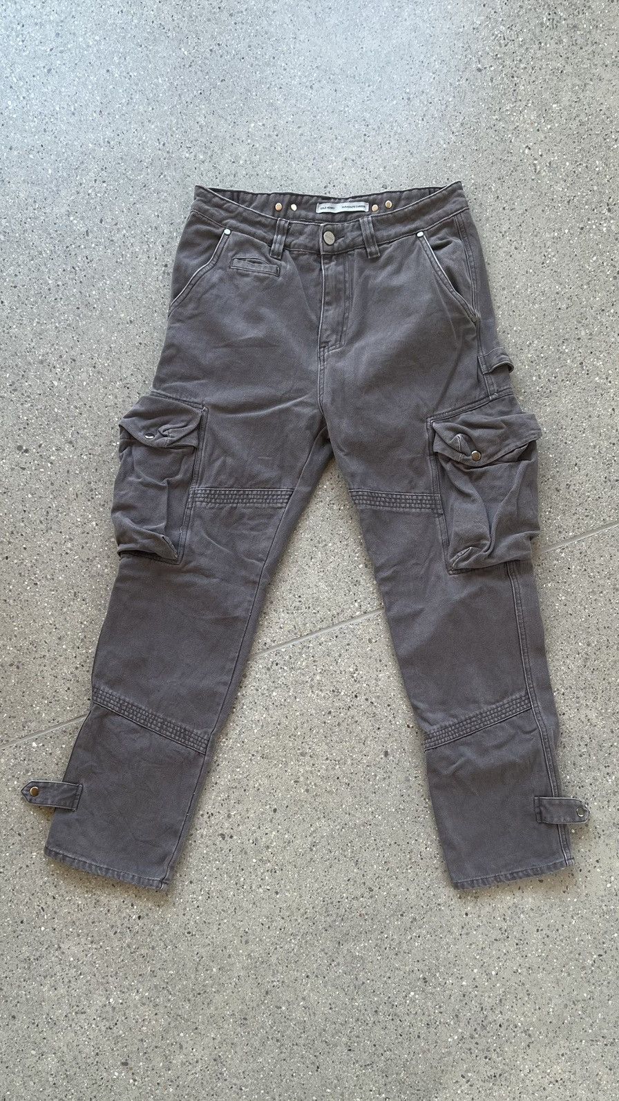 Cole Henry Parachute Cargo Pants Washed Black Size US 32 / EU 48 - 1 Thumbnail