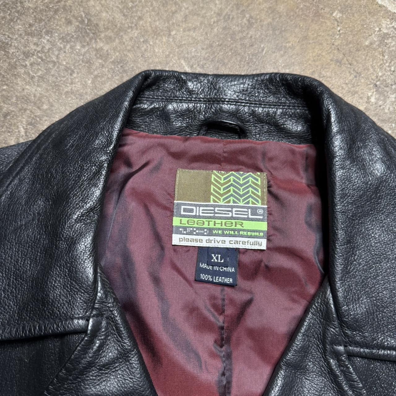Diesel × Vintage Vintage 90s Diesel Leather Coat Size US XL / EU 56 / 4 - 5 Thumbnail
