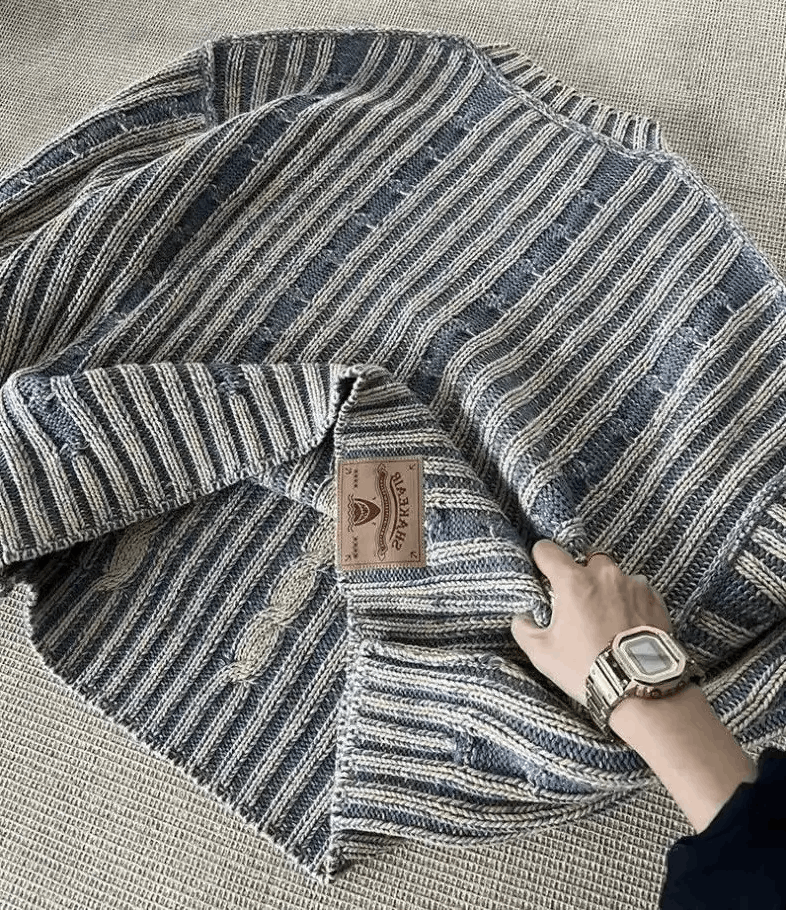 Japanese Brand × Vintage Retro y2k reversible cable knit pullover sweater knitwear Size US L / EU 52-54 / 3 - 10 Thumbnail