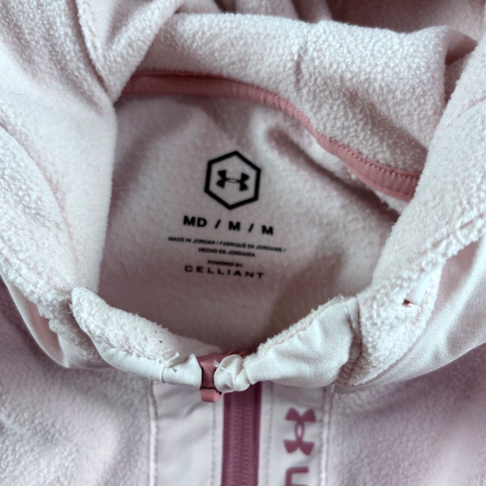 Under Armour Under Armour Full Zip Hoodie Womens M Light Pink Full Zip Celliant Running Gym Size M / US 6-8 / IT 42-44 - 3 Thumbnail