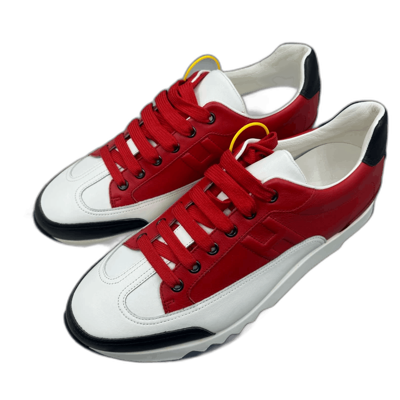 Hermes Red and White Sports Shoes Size 43-yf