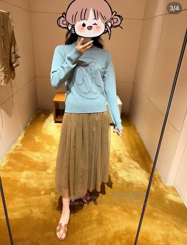 Hermes Hermes Blue knitted sweater Size XS / US 0-2 / IT 36-38 - 9 Thumbnail