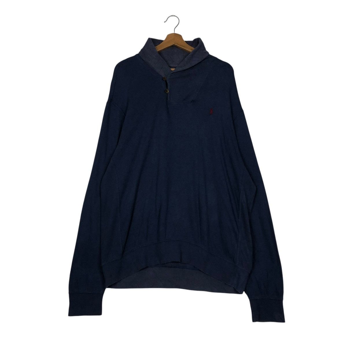 Polo Ralph Lauren 🔥VINTAGE POLO RALPH LAUREN SWEATSHIRT TURTLE NECK BUTTON Size US XL / EU 56 / 4 - 3 Thumbnail