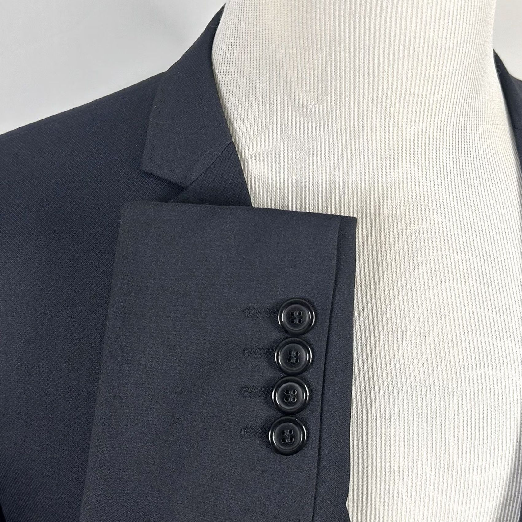 Zara NWT Zara Man Basic 46R Sport Coat Dark Navy Blue Two Button Vented Poly Blend Sport Coat Mens 2 Button Notch Lapel Regular Fit Navy Blue Size US XS / EU 42 / 0 - 6 Thumbnail