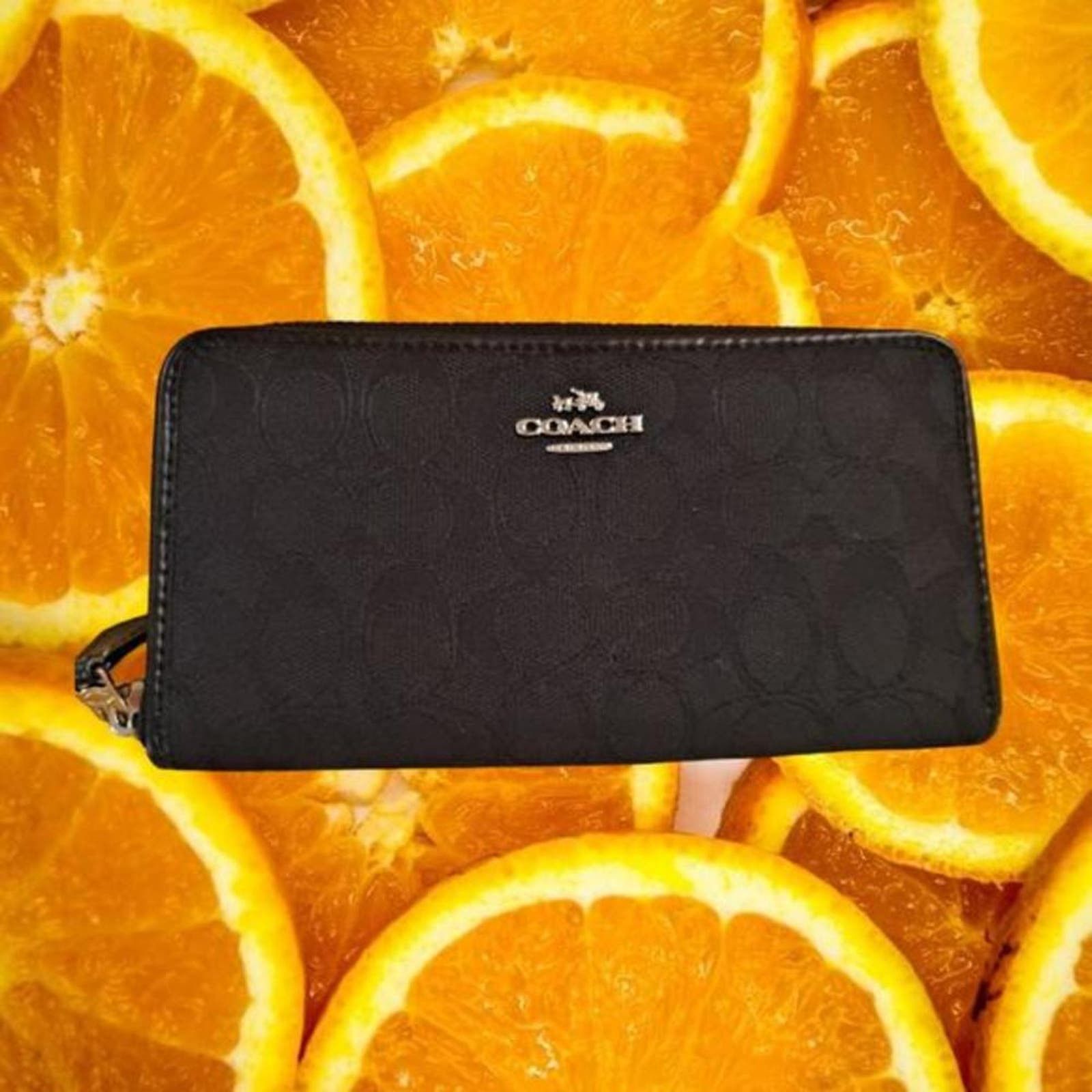 Coach Black Coach Signature Monogram Wallet‎ Size ONE SIZE - 1 Thumbnail
