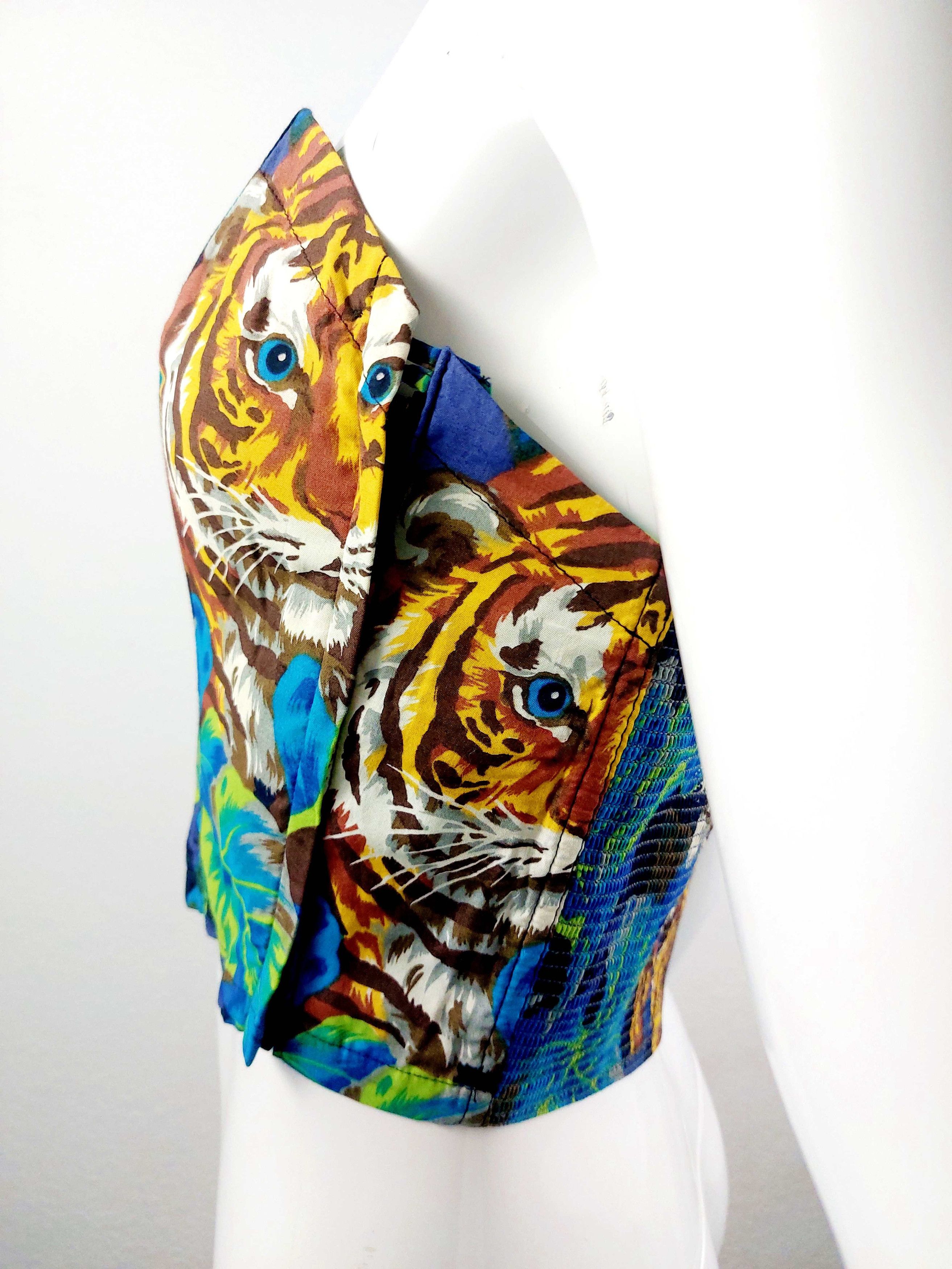 Kenzo Archive Kenzo Jungle Tropical Tiger Leaf Y2K Bustier Corset Size S / US 4 / IT 40 - 8 Thumbnail