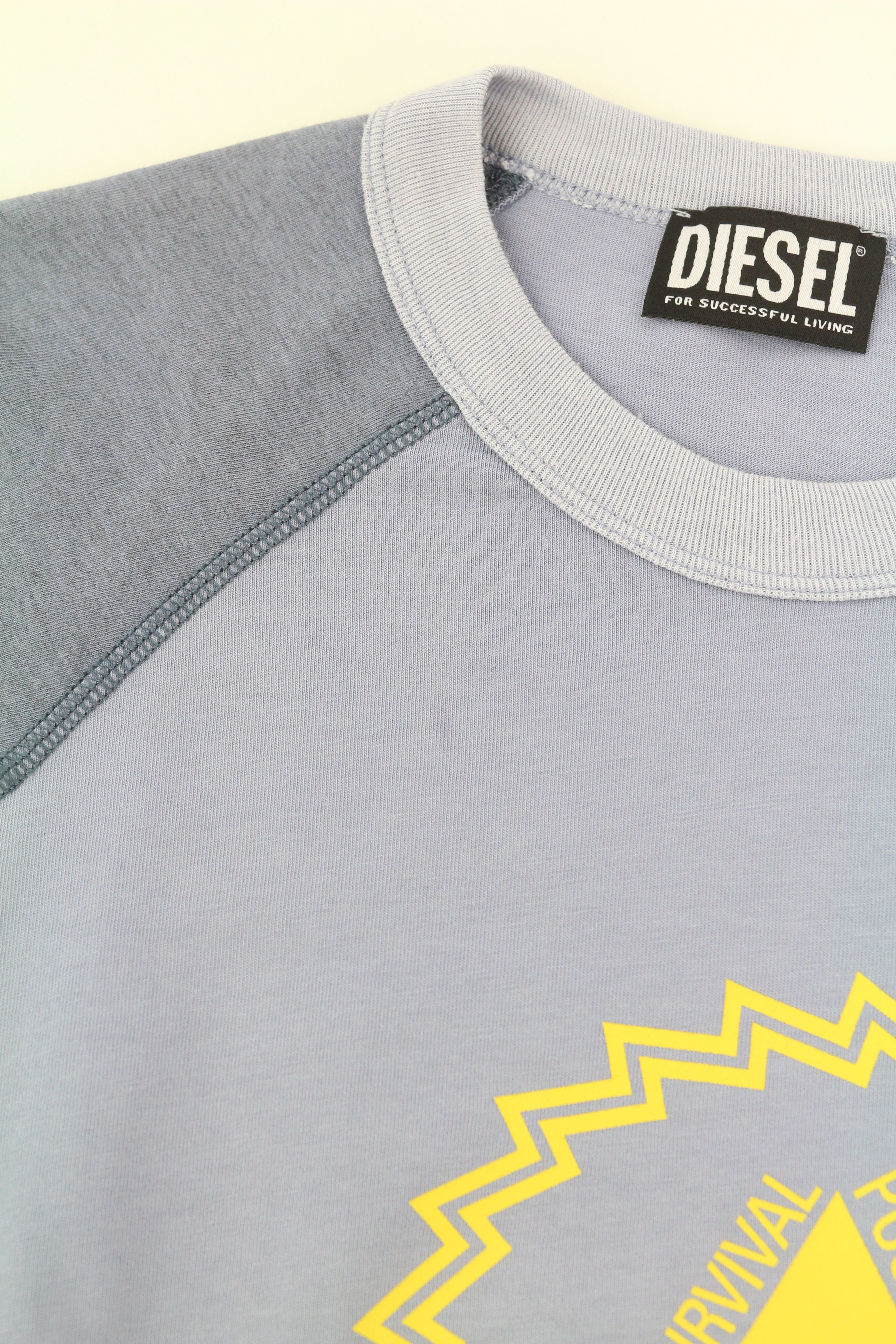 Diesel T-JUSLAN-LS 2XL Blue Crew Neck Tricot T-Shirt 85142 Size US XXL / EU 58 / 5 - 11 Thumbnail