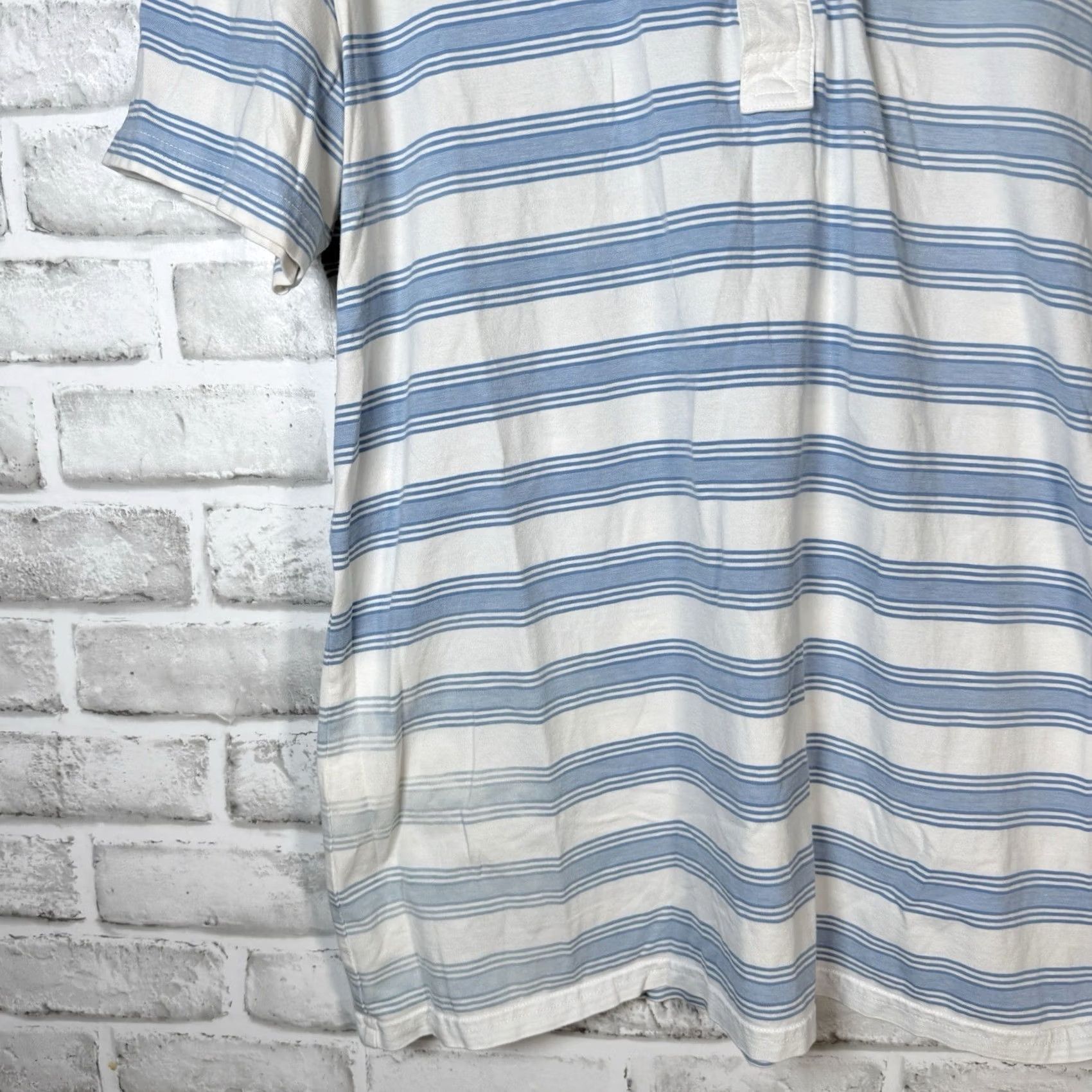 Vintage Criquet Slim Fit Polo Shirt Mens Size XL Blue Striped Cotton Blend Pima Slimming Size US XL / EU 56 / 4 - 3 Thumbnail