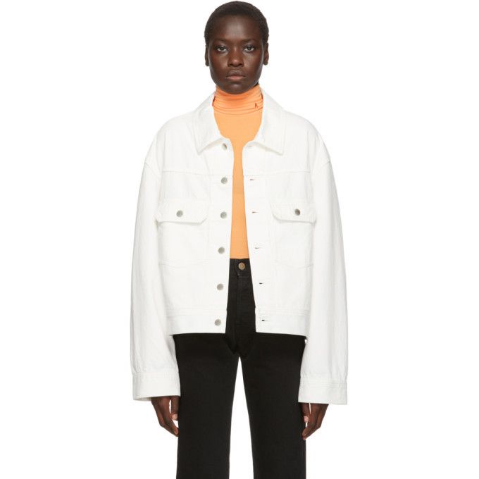 Ambush Design Ambush White Denim Logo-Stamped Type 2 Jacket "UNTITLED" Size M / US 6-8 / IT 42-44 - 6 Thumbnail