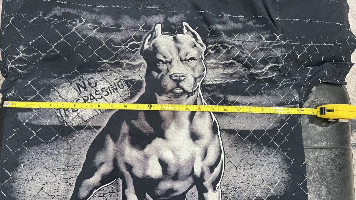 Vintage Big Pitbull Dog Print “No Trespassing” TShirt Size XXL Size US XXL / EU 58 / 5 - 4 Thumbnail