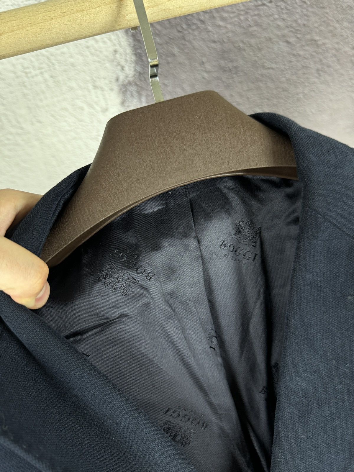 Boggi Boggi Milano vintage blue cotton 3 button blazer Size 44R - 11 Thumbnail