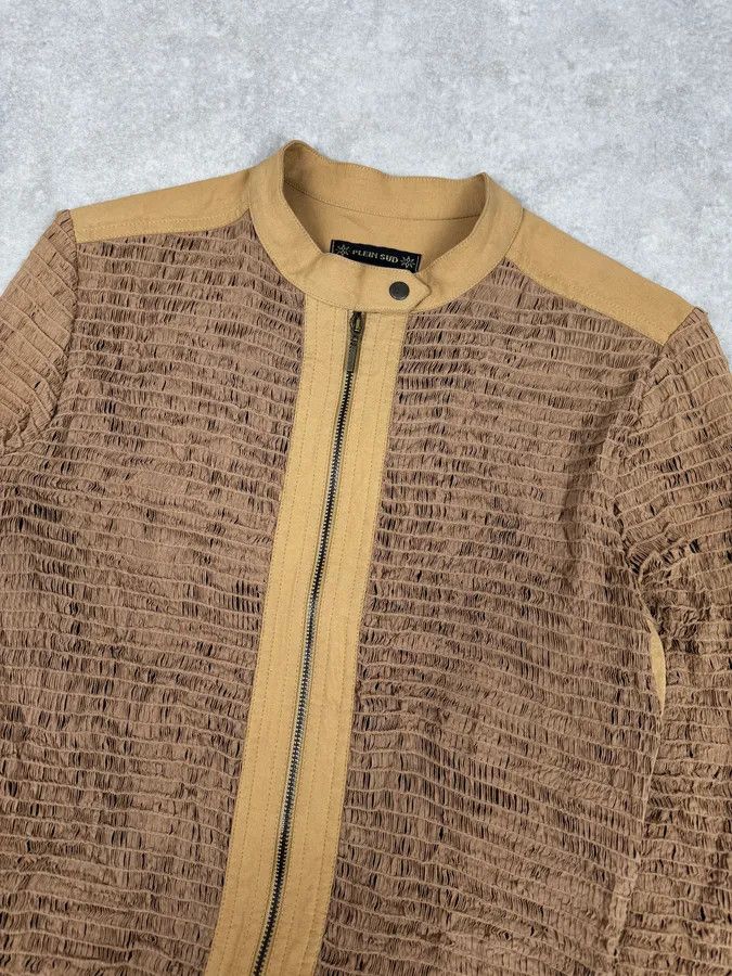 Vintage Plein Sud Beige Textured Net Fabric Jacket Size S / US 4 / IT 40 - 5 Thumbnail