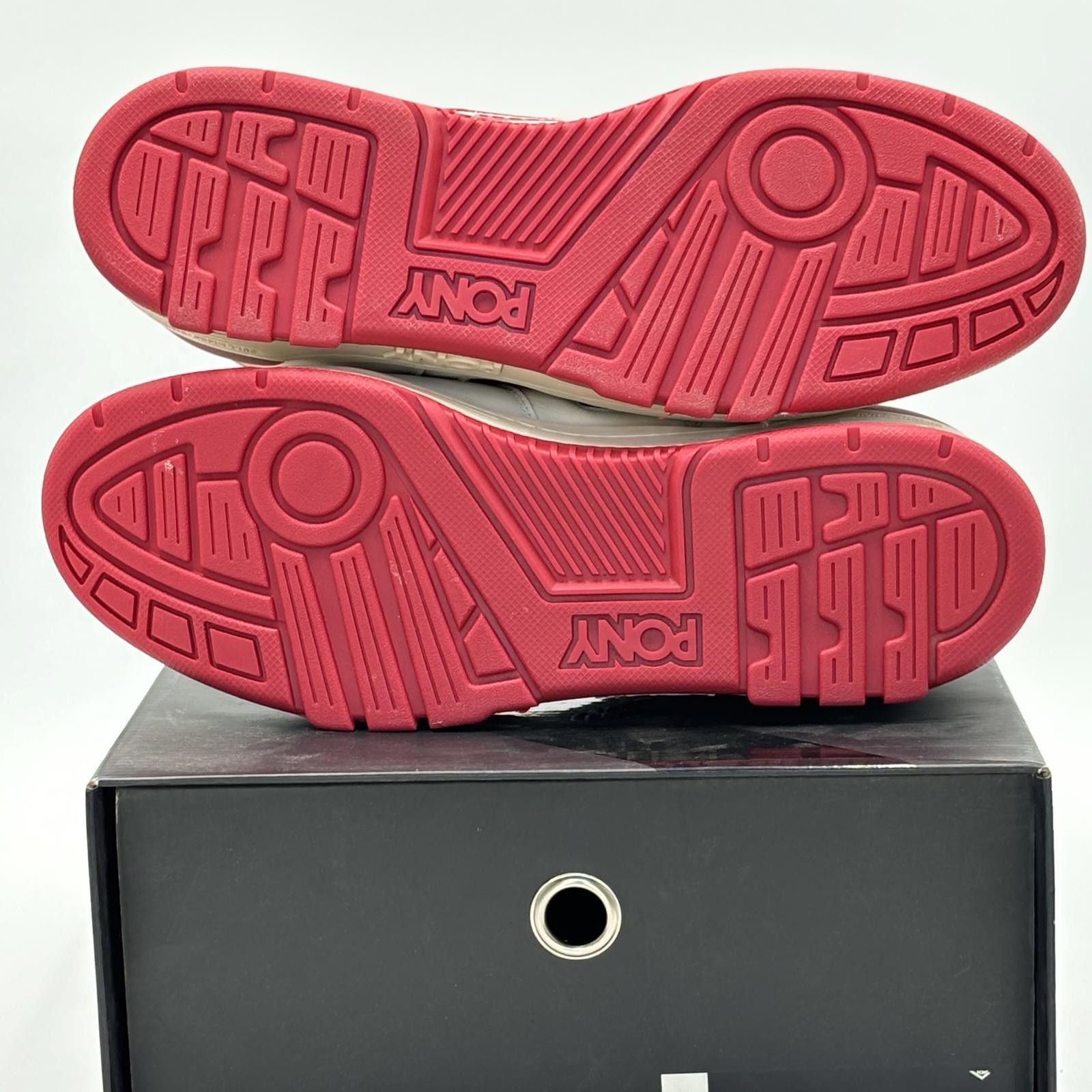 PONY PONY Low Genuine Leather Premium Lace Up Off White / Red Size US 12 / EU 45 - 3 Thumbnail