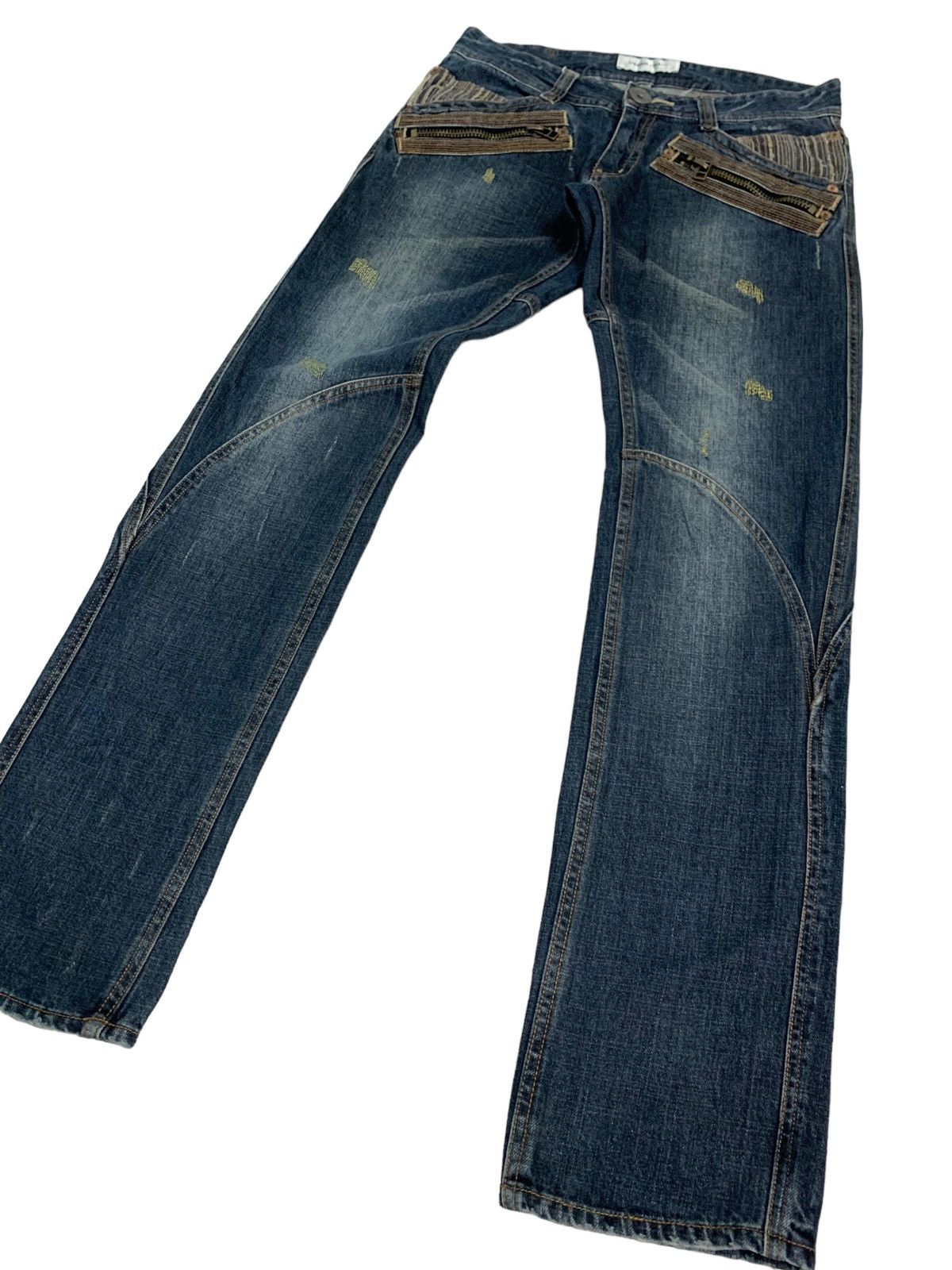 Japanese Brand × Le Grande Bleu (L.G.B.) × Tornado Mart 🔥Rare Design Japanese Brand Urban Craft Zipper Pocket Jeans Size US 31 - 3 Thumbnail