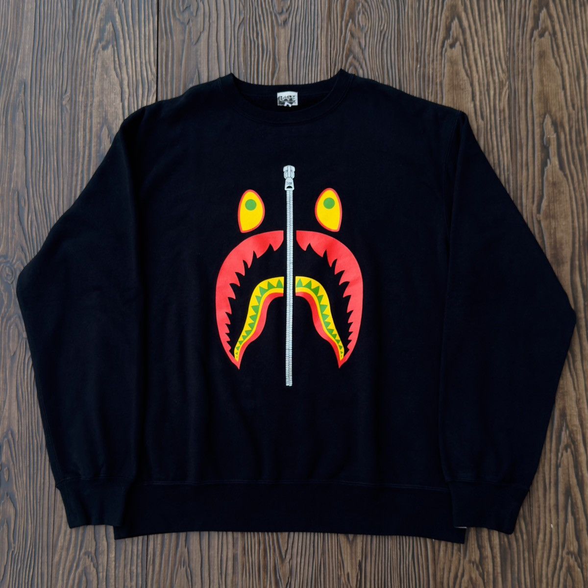 Bape Bape Shark Crewneck Black Size US XL / EU 56 / 4 - 2 Thumbnail